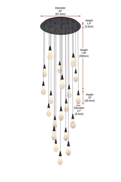 Elegant Lighting - 1013G32BK-22ST - LED Chandelier - Amora - Black