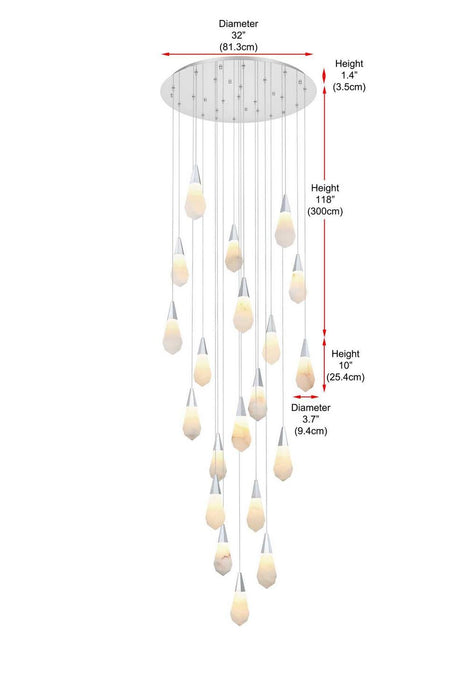 Elegant Lighting - 1013G32C-22ST - LED Chandelier - Amora - Chrome