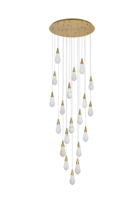 Elegant Lighting - 1013G32SG-22ST - LED Chandelier - Amora - Satin Gold