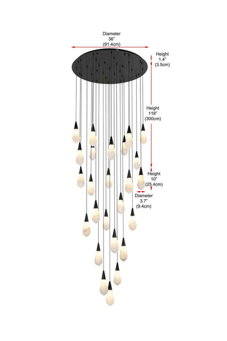 Elegant Lighting - 1013G36BK-22ST - LED Chandelier - Amora - Black