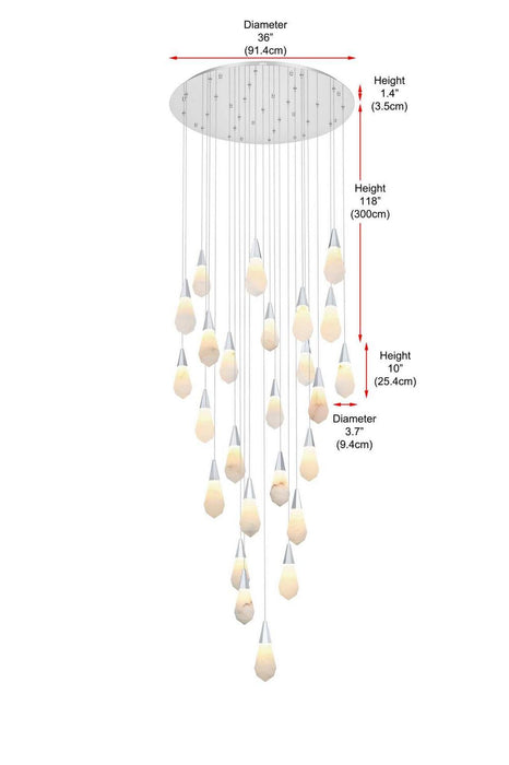 Elegant Lighting - 1013G36C-22ST - LED Chandelier - Amora - Chrome