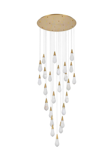 Elegant Lighting - 1013G36SG-22ST - LED Chandelier - Amora - Satin Gold