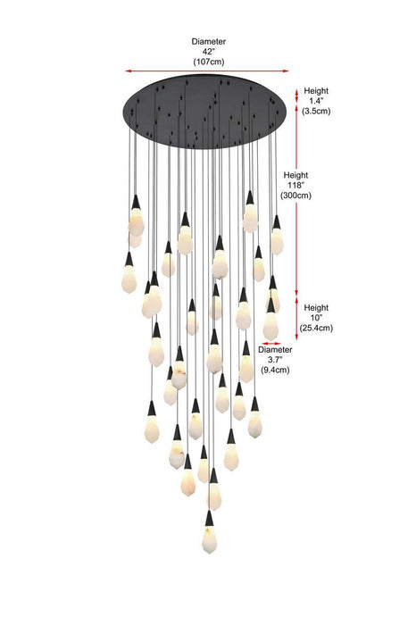 Elegant Lighting - 1013G42BK-22ST - LED Chandelier - Amora - Black