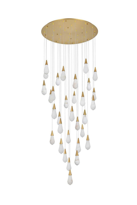 Elegant Lighting - 1013G42SG-22ST - LED Chandelier - Amora - Satin Gold