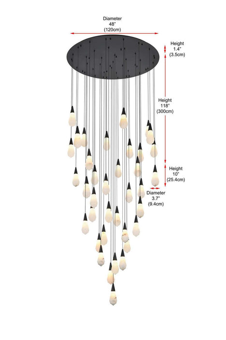 Elegant Lighting - 1013G48BK-22ST - LED Chandelier - Amora - Black