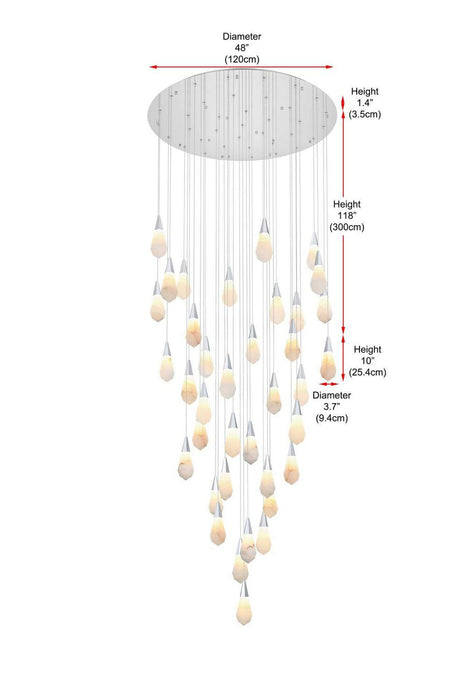 Elegant Lighting - 1013G48C-22ST - LED Chandelier - Amora - Chrome