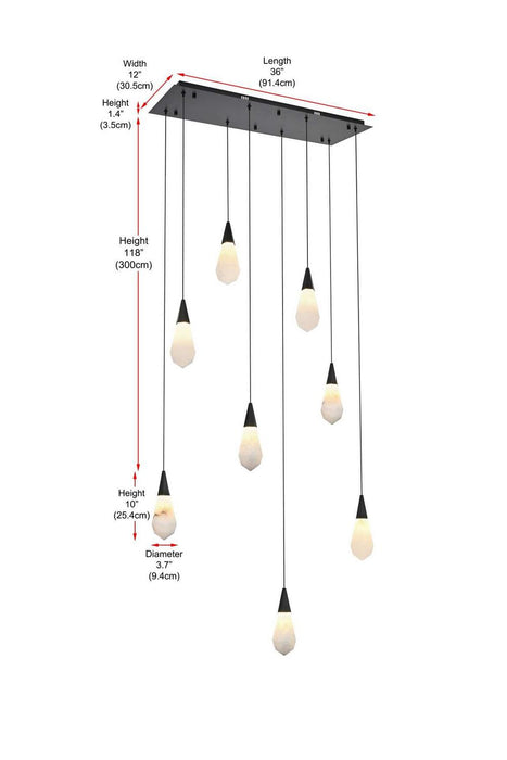Elegant Lighting - 1013D36BK-22ST - LED Pendant - Amora - Black