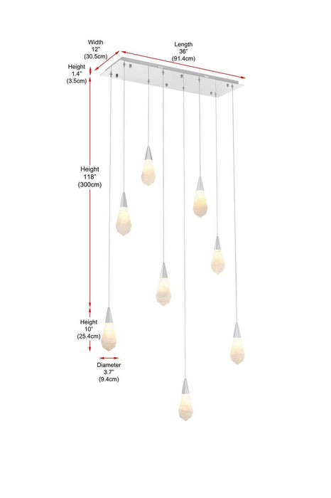 Elegant Lighting - 1013D36C-22ST - LED Pendant - Amora - Chrome