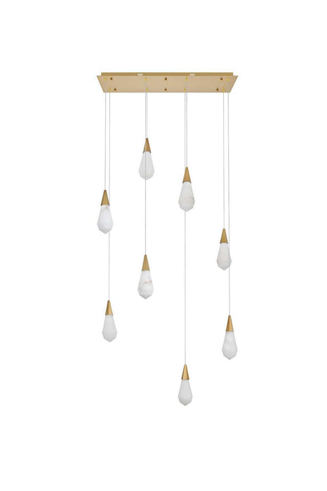Elegant Lighting - 1013D36SG-22ST - LED Pendant - Amora - Satin Gold