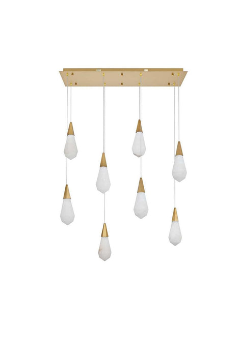 Elegant Lighting - 1013D36SG-22ST - LED Pendant - Amora - Satin Gold