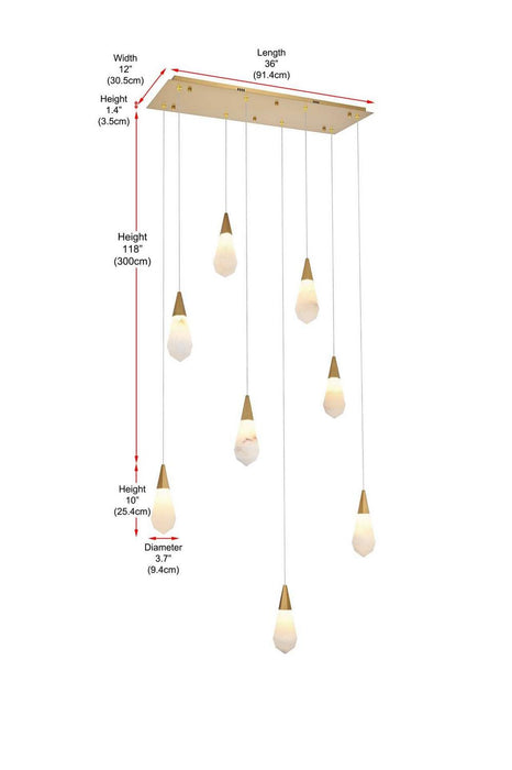 Elegant Lighting - 1013D36SG-22ST - LED Pendant - Amora - Satin Gold