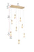 Elegant Lighting - 1013D36SG-22ST - LED Pendant - Amora - Satin Gold