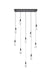 Elegant Lighting - 1013D42BK-22ST - LED Pendant - Amora - Black