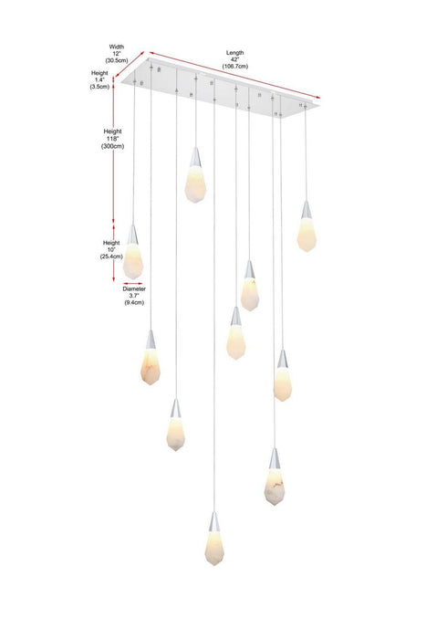 Elegant Lighting - 1013D42C-22ST - LED Pendant - Amora - Chrome