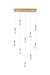 Elegant Lighting - 1013D42SG-22ST - LED Pendant - Amora - Satin Gold