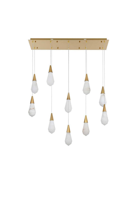 Elegant Lighting - 1013D42SG-22ST - LED Pendant - Amora - Satin Gold