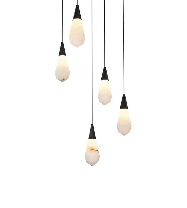 Elegant Lighting - 1013S16BK-22ST - LED Pendant - Amora - Black