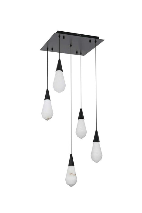 Elegant Lighting - 1013S16BK-22ST - LED Pendant - Amora - Black