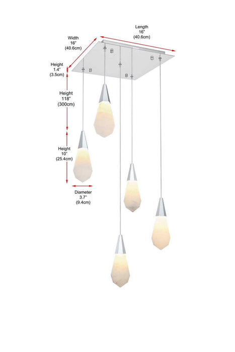 Elegant Lighting - 1013S16C-22ST - LED Pendant - Amora - Chrome