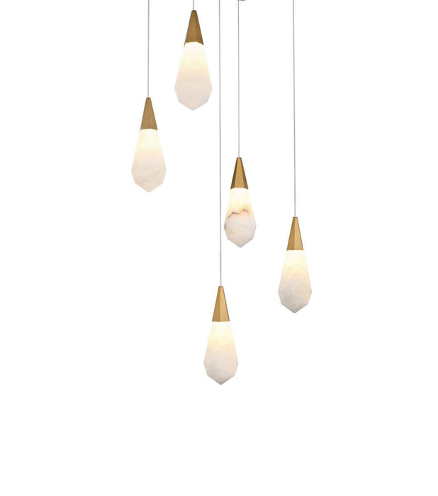 Elegant Lighting - 1013S16SG-22ST - LED Pendant - Amora - Satin Gold