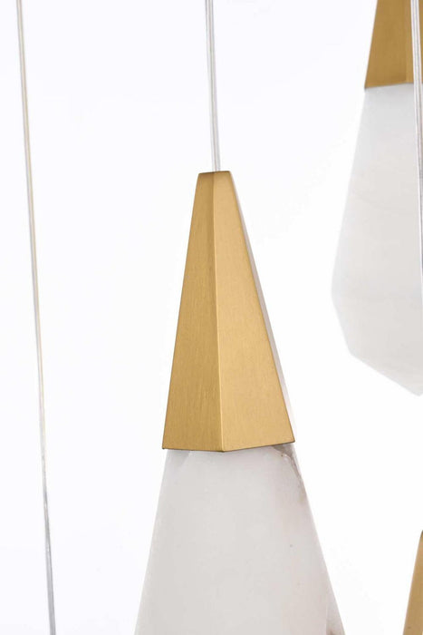 Elegant Lighting - 1013S16SG-22ST - LED Pendant - Amora - Satin Gold