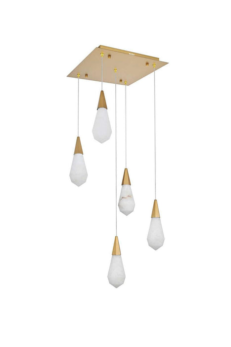 Elegant Lighting - 1013S16SG-22ST - LED Pendant - Amora - Satin Gold