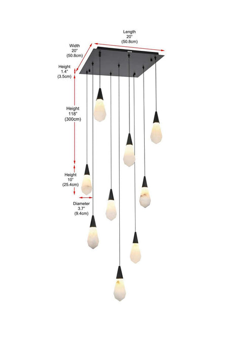 Elegant Lighting - 1013S20BK-22ST - LED Pendant - Amora - Black