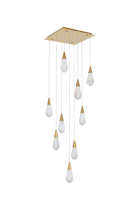 Elegant Lighting - 1013S20SG-22ST - LED Pendant - Amora - Satin Gold