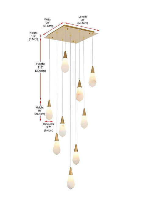 Elegant Lighting - 1013S20SG-22ST - LED Pendant - Amora - Satin Gold
