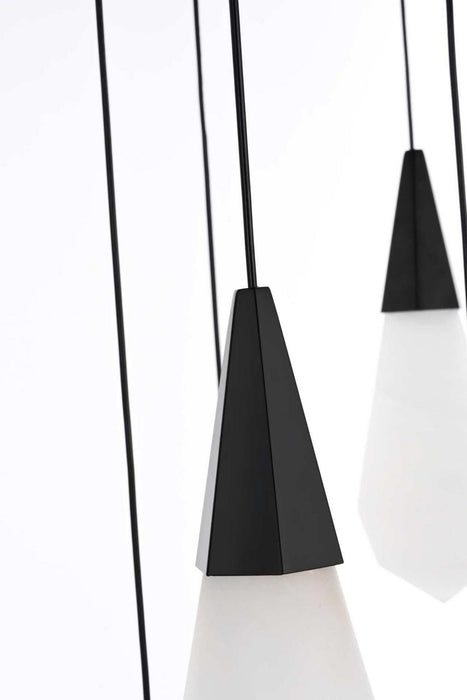 Elegant Lighting - 1013S26BK-22ST - LED Pendant - Amora - Black