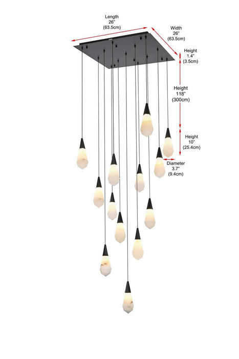 Elegant Lighting - 1013S26BK-22ST - LED Pendant - Amora - Black
