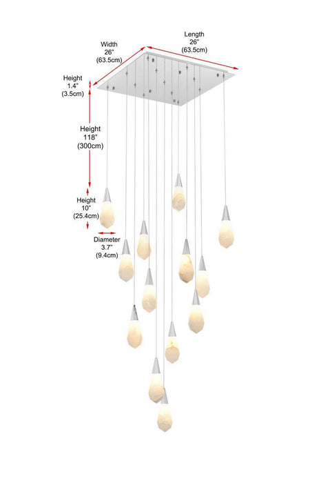 Elegant Lighting - 1013S26C-22ST - LED Pendant - Amora - Chrome