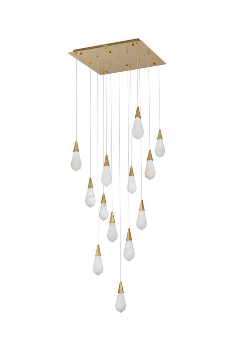 Elegant Lighting - 1013S26SG-22ST - LED Pendant - Amora - Satin Gold