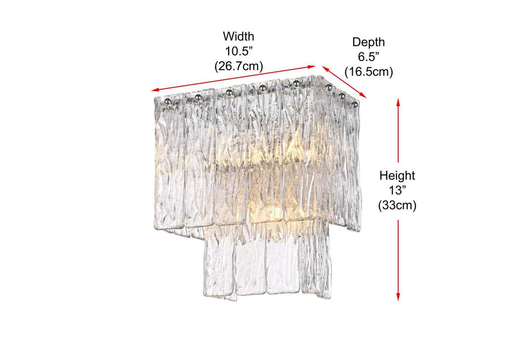 Elegant Lighting - 1015W10C-03GL - Three Light Wall Sconce - Georgina - Chrome