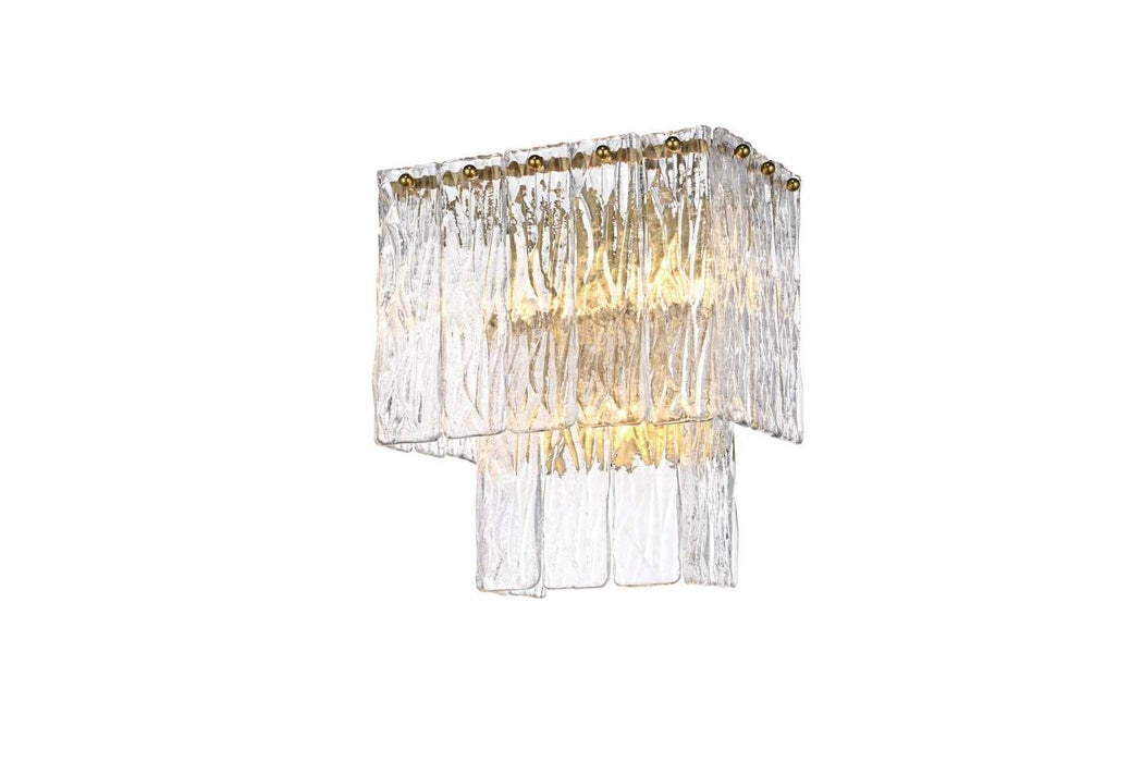 Elegant Lighting - 1015W10SG-03GL - Three Light Wall Sconce - Georgina - Satin Gold