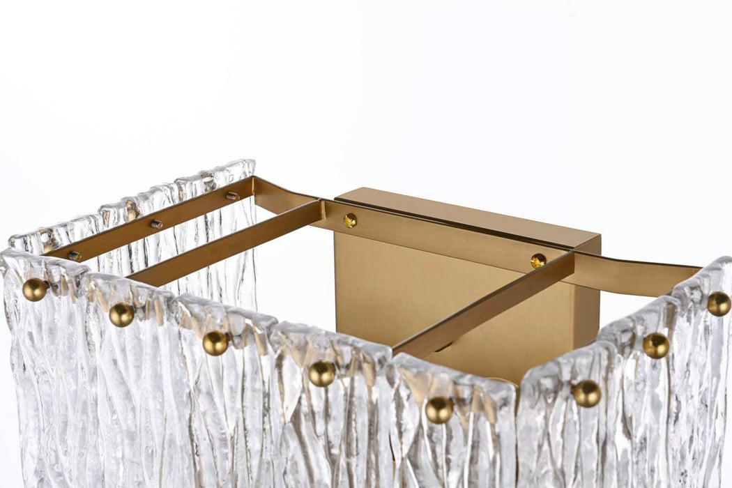 Elegant Lighting - 1015W10SG-03GL - Three Light Wall Sconce - Georgina - Satin Gold