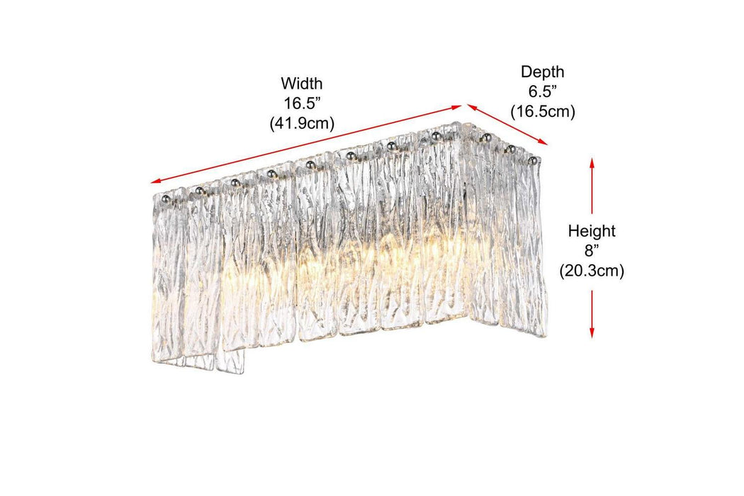 Elegant Lighting - 1015W16C-03GL - Four Light Wall Sconce - Georgina - Chrome
