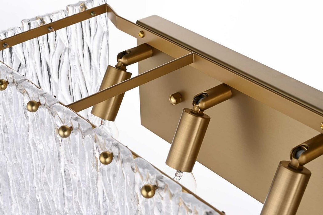 Elegant Lighting - 1015W24SG-03GL - Five Light Wall Sconce - Georgina - Satin Gold
