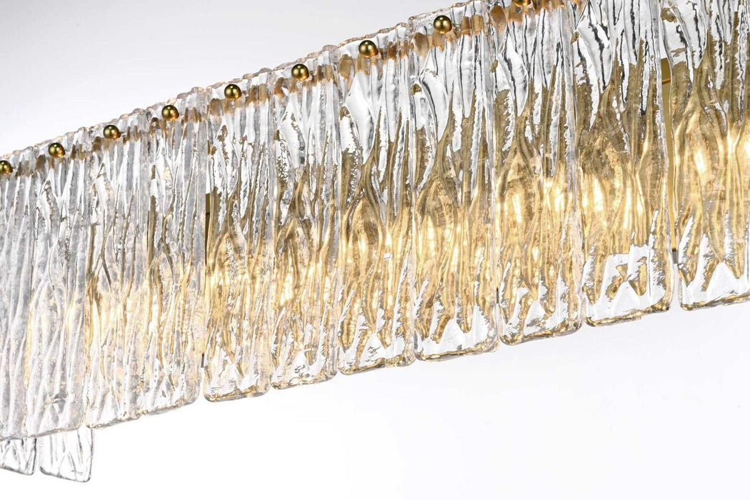 Elegant Lighting - 1015W30SG-03GL - Six Light Wall Sconce - Georgina - Satin Gold