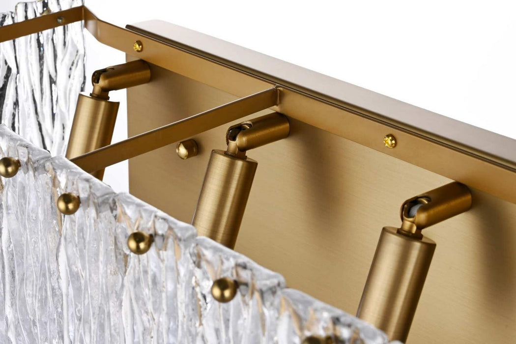 Elegant Lighting - 1015W30SG-03GL - Six Light Wall Sconce - Georgina - Satin Gold