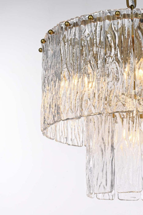 Elegant Lighting - 1015D16SG-03GL - Six Light Chandelier - Georgina - Satin Gold