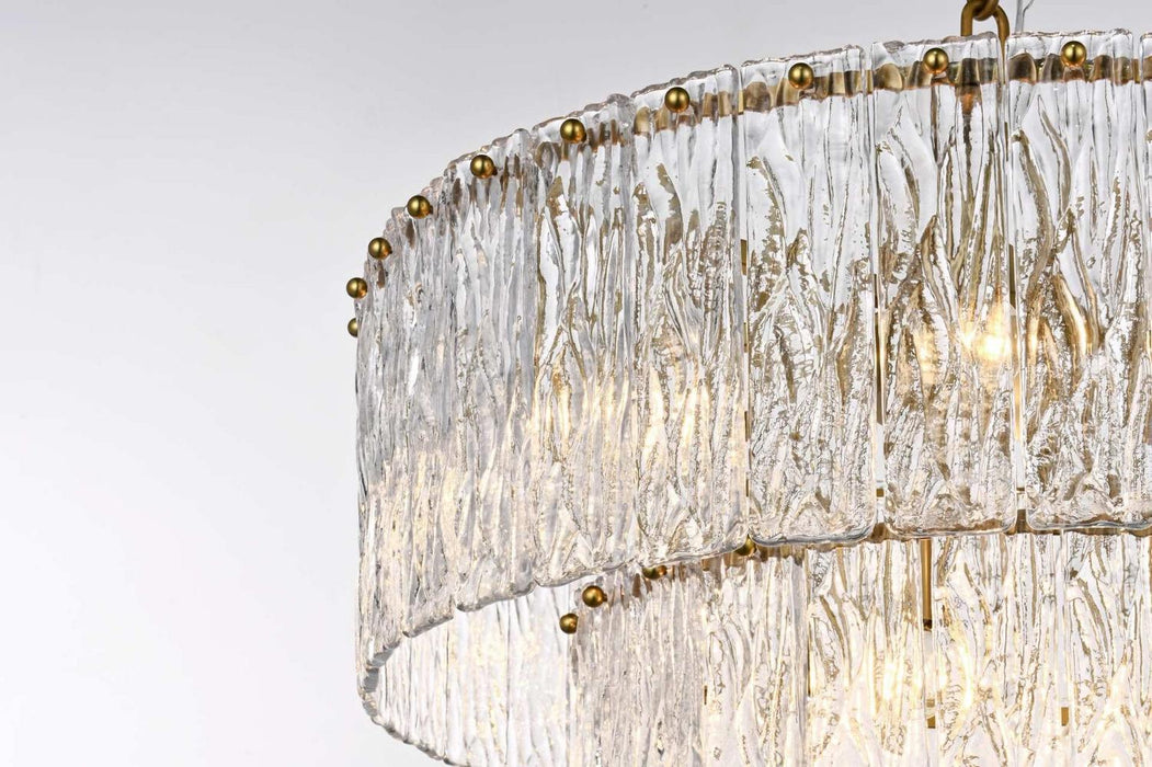 Elegant Lighting - 1015D24SG-03GL - 12 Light Chandelier - Georgina - Satin Gold