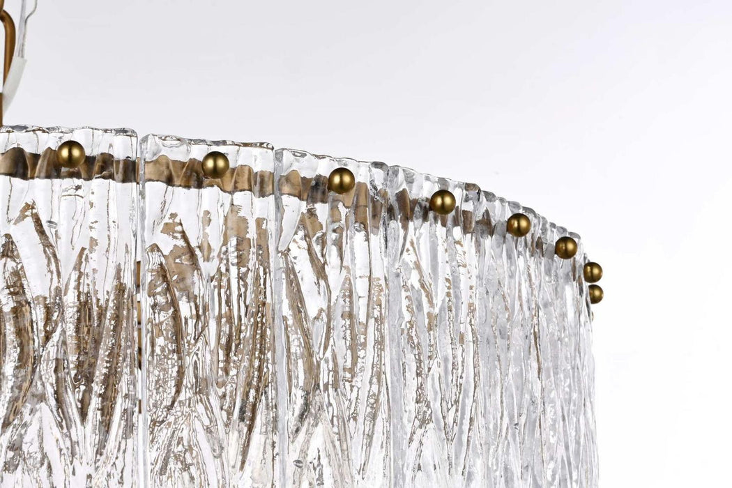 Elegant Lighting - 1015D24SG-03GL - 12 Light Chandelier - Georgina - Satin Gold