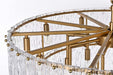 Elegant Lighting - 1015D32L2SG-03GL - 18 Light Chandelier - Georgina - Satin Gold
