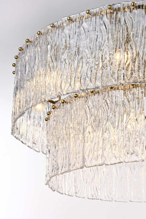 Elegant Lighting - 1015D32L2SG-03GL - 18 Light Chandelier - Georgina - Satin Gold