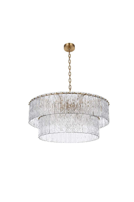 Elegant Lighting - 1015D32L2SG-03GL - 18 Light Chandelier - Georgina - Satin Gold