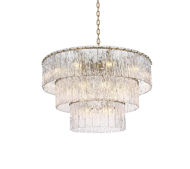 Elegant Lighting - 1015D32L3SG-03GL - 22 Light Chandelier - Georgina - Satin Gold