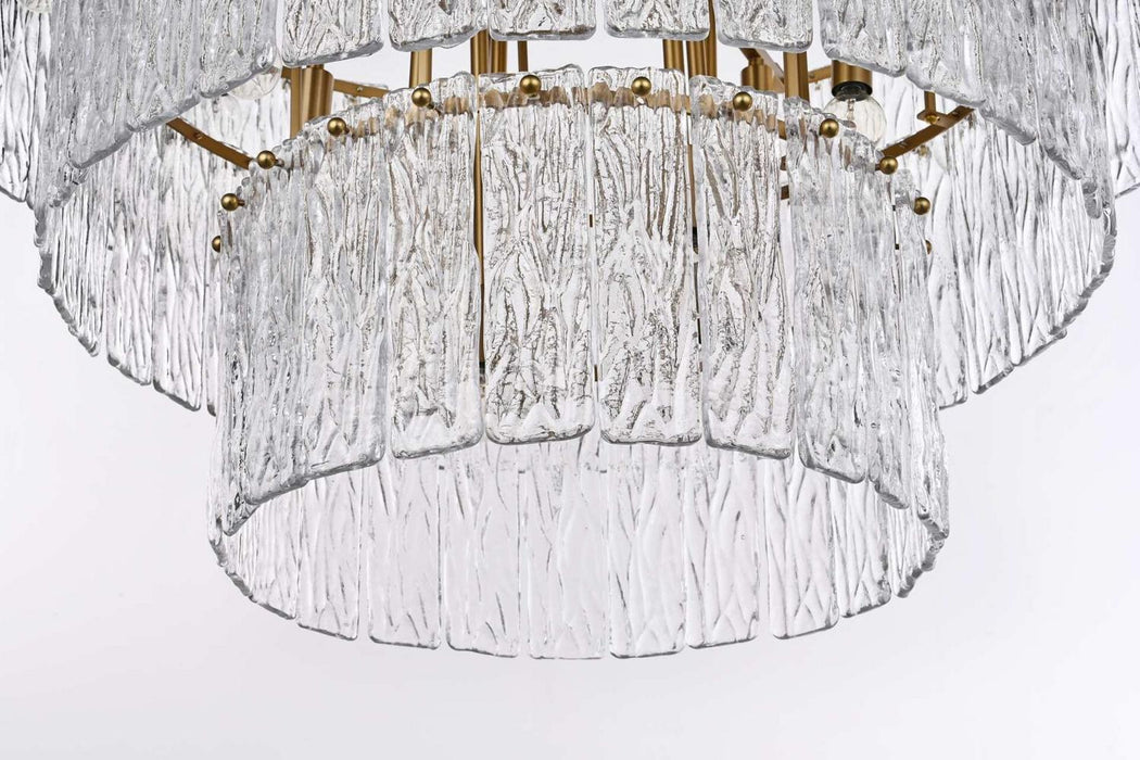 Elegant Lighting - 1015D32L3SG-03GL - 22 Light Chandelier - Georgina - Satin Gold