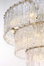 Elegant Lighting - 1015D32L3SG-03GL - 22 Light Chandelier - Georgina - Satin Gold