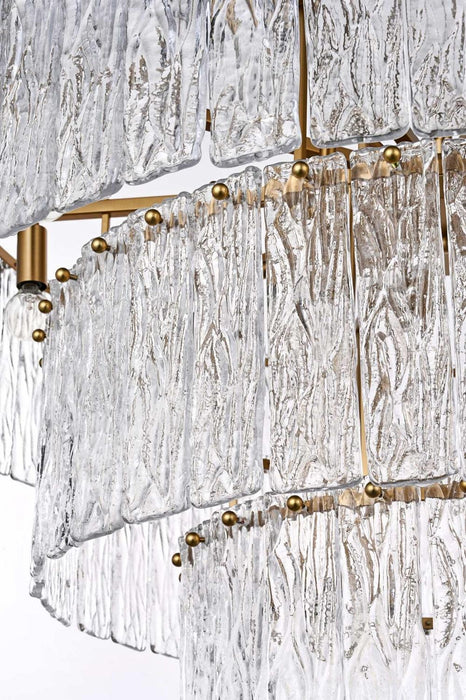 Elegant Lighting - 1015D32L3SG-03GL - 22 Light Chandelier - Georgina - Satin Gold